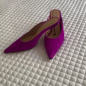 Zara mules with metal heel